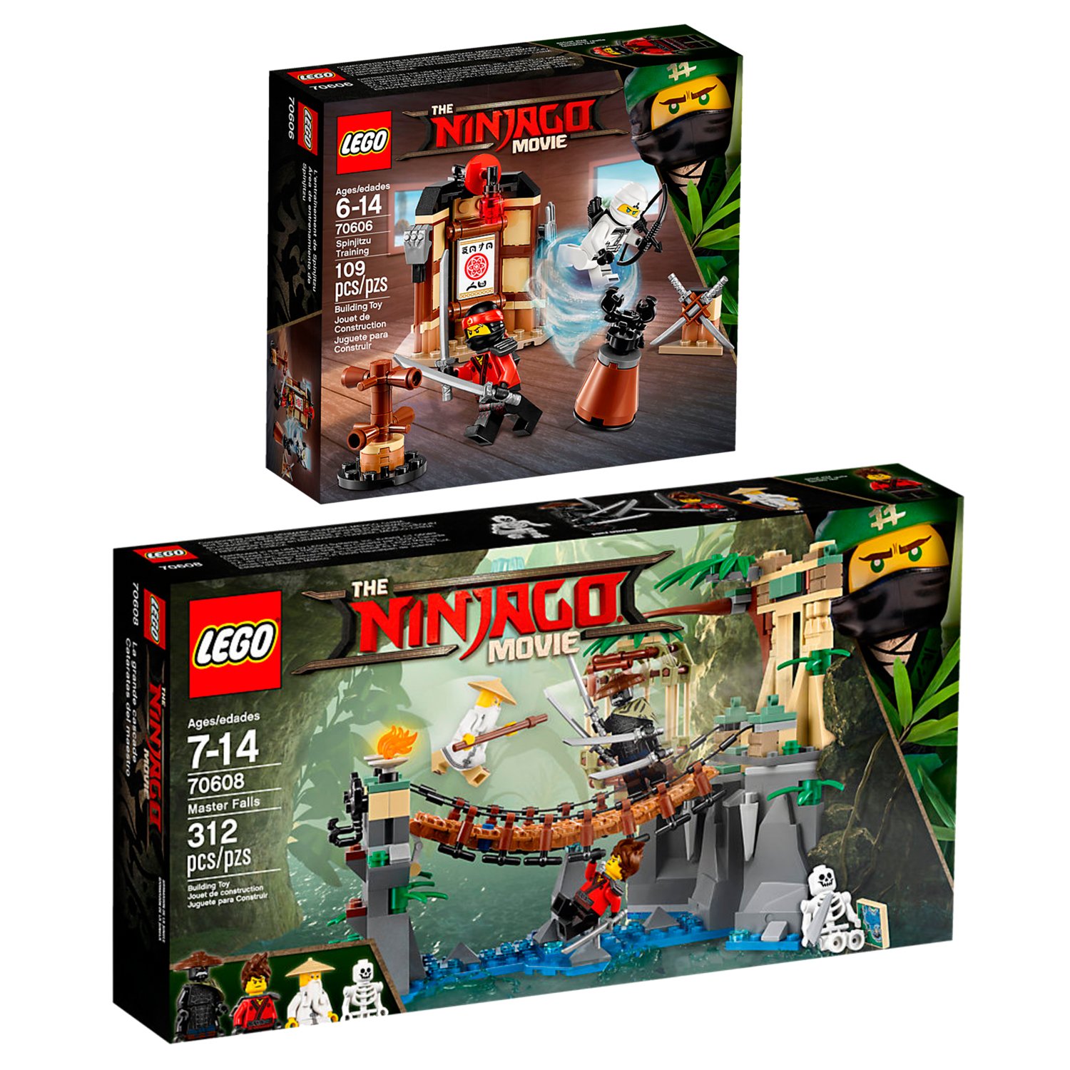 The Lego Ninjago Movie 2pcs Set 70606 70608 Spinjitzu
